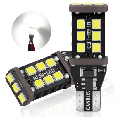 China Best Selling White 5W Car Led Tail Lights T15 Blub W16w 12V-24V 2835 15SMD 11*37mm for sale