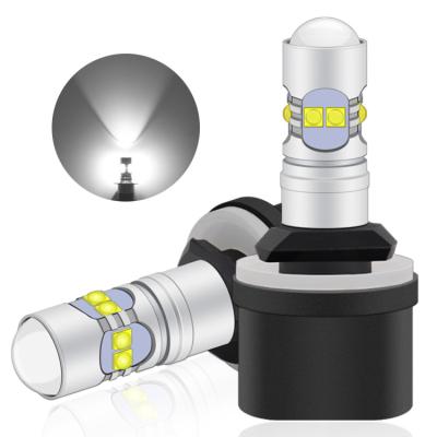 China 10-30v Car Headlight Bulb Led 880/881 Universal Auto Fog Light Bulb 10smd Lamp Daytime Current 6000k for sale