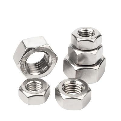 China Heavy Industry OEM Customized and Standard Size A2 A4 M12 M16 M8 M64 M32 Ss304 Ss316 Stainless Steel Hex/Hex Nut Din934 for sale