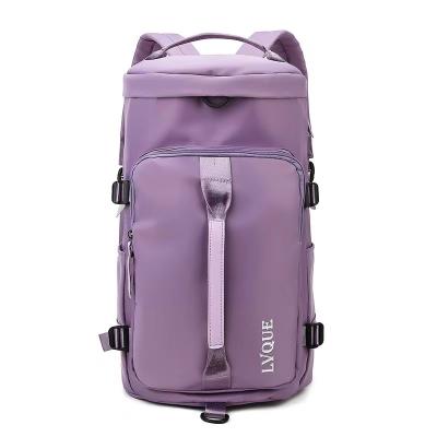 China Factory Customs Logo Multifunctional Large Capacity Dry and Wet Bag Backpack Fleece Weekend Shoulder Sports Fitness Divider Duffle Travel Bag for sale