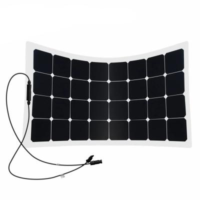 China 100W flexible soft sunpower ETFE PET solar panel module for power supply in lightweight and waterproof 125*125mm/161.7*161.7mm for sale