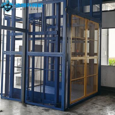 China 8m 500kg-2000kg Hydraulic Guide Rail Lift Machine Configuration for sale