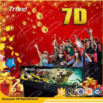 China Theme Park Shooting Game 7D Cinema Simulator 6 Seats With Electric System for sale
