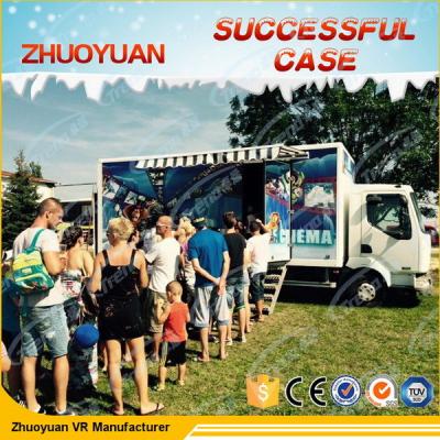 China Movable Amazing 7D Cinema Simulator 6 Seats With Lighting / Rain Simulation for sale