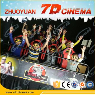 China Amusement Park Gun Shooting 7D Cinema Equipment With 6 DOF Electric Platform for sale