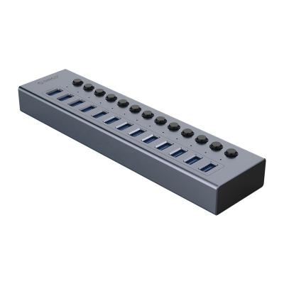 China Laptop High Speed 5Gbps All Aluminum Alloy Switch 13 Industrial Left USB 3.0 HUB With External Power Supply BT2U3-13AB for sale