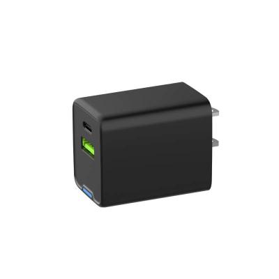 China Cargador súper rápido de 2 puertos de 45 W tipo C USB A Adaptador de energía de bloque de carga en venta