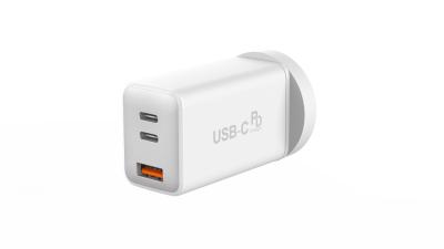 China 3 puertos de carga rápida cargador de pared 65W USB C adaptador cargador de pared USB A en venta