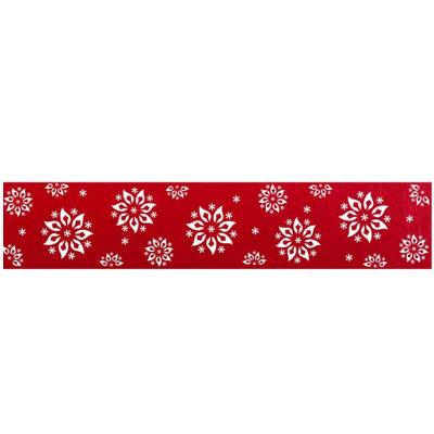 China New Simple Christmas Flower Style Household Dining Decoration Felt Tabke Runner for sale