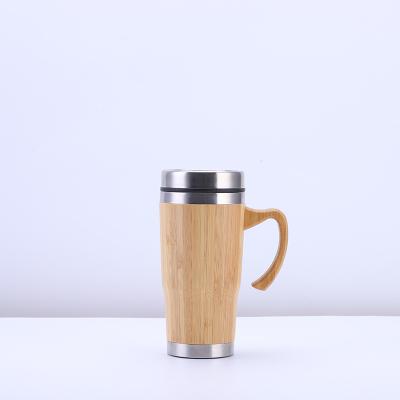 China PORTABLE Hot Selling Bamboo Thermos Vacuum Insulated Flask For Vacuuming Stainless Steel Coffee Bamboo Thermal Tea With Customs Logo for sale