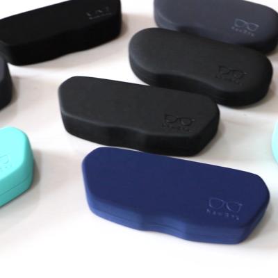China Indicating Pure Monocle Color PU Leather Glasses Case Metal Optical Glass Case Sunglasses Hard Case for sale