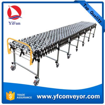 China Gravity Steel Skate Wheel Conveyor,Flexible Extendable Conveyor for sale