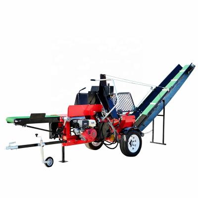 China Forestry Log Waste 15ton 20ton Gasoline Engine High Efficiency Log Splitter Firewood Processor Cutting for sale