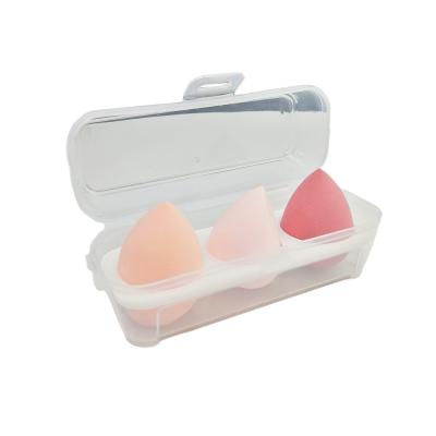 China Beauty Soft Foundation Sponge 3 Pcs Makeup Blender Blending Sponge Set With Egg Sponge Holder Box for sale