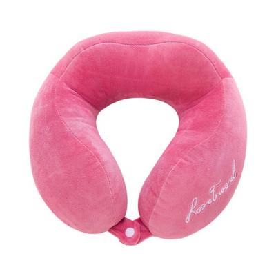 China Lovely Soft Custom Cartoon Travel Plush Memory Foam Plush Neck Pillow for sale