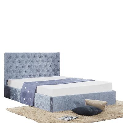 China Upholstered New 2019 Is Hot Folding Slat Design Furniture Double Bed Bedroom Bed With Storage for sale