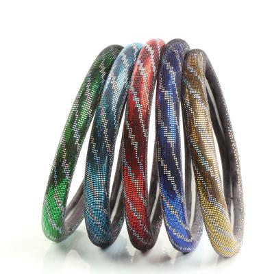 China Wholesale Luxury Diamond Leather anti-skid wheel sparkle auto car steering wheel cover for sale