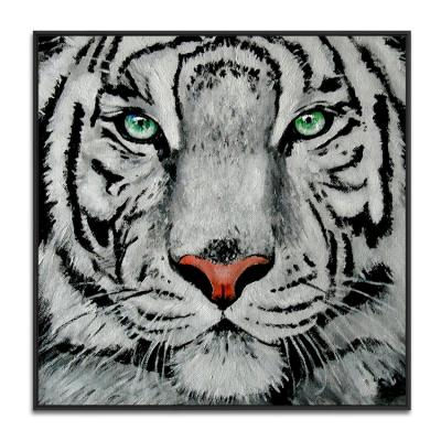 China Total Handmade Modern Animal Head Good Home Wall Art Decoration Canvas Animal Face Art Tiger Oil Painting for sale