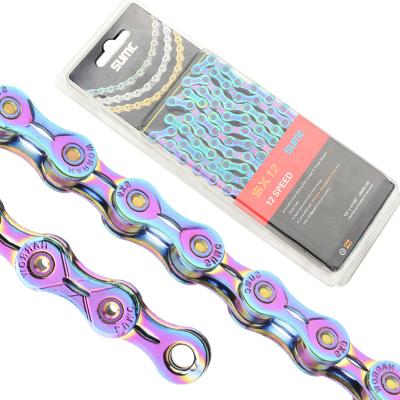 China Bicycle Parts SUMC Bicycle Chain For 9/10/11/12 Speed Road Bike MTB Semi-hollowBicycle Ultralight Hollow Chain S9000 for sale
