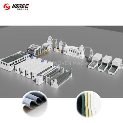 China 2025 High Quality Needle Punching Felt Machine Non Woven Fabric for Geotextile Production Line for sale