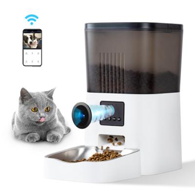 China New Product Cat Dog Food Dispenser Popular New Product Large Capacity Wifi Pet Mobile Phone App Timed Automatic Electric Feeder for sale