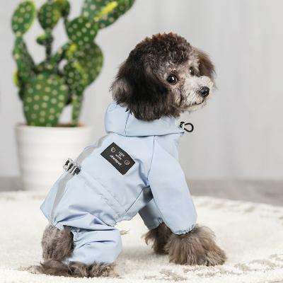 China M28675 Outdoor Stocked Pet Clothes Waterproof Rain Coat Hoody Jackets PU Raincoat For Dogs Cats Accessories for sale