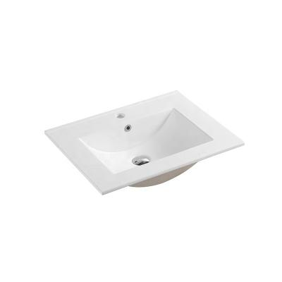 China Sale Traditional Whole Slim Edge Cabinet Ceramic Basin for sale