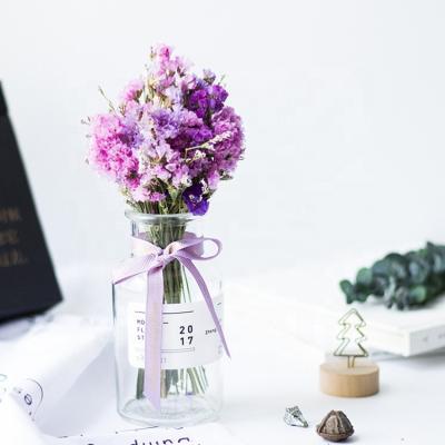 China Hot Sale Natural Cheap Decoration Limonium Real Dried Bouquet Preserved Crystal Limonium Flowers for sale