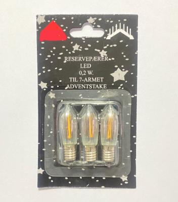 China Brass Christmas Candle Bridge Light C6 Striped Candle Bulb C6 Olive Christmas Lamp Led Candle Bulb for sale