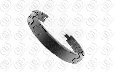 China Full Black Plated Jewelry Ti2 Titanium Magnetic Bracelet For Men for sale