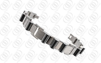 China Durable Black Tones Titanium Jewelry , 316L Stainless Steel Silver Bracelets For Men for sale