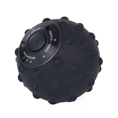 China Massage Ball is Button Design Dropshipping 4 Speed Silicone Electric Heated Vibrating Peanut Fitness Massager Yoga Massage Ball PPE for sale