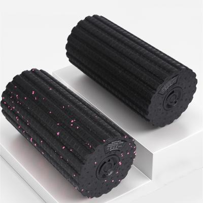 China 2022 Custom Deep Yoga High Intensity Electric Column Fitness Massager Dropshipping Vibrating 4 Speed Tissue Foam Roller Massager For Relaxation for sale