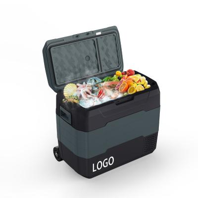 China High Quality ABS Vehicle And Wheeled Car Home Use Fridge Portable Compressor 55L Car Refrigerator for sale