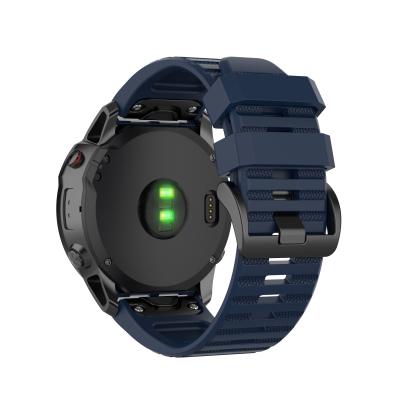 China ShanHai 26 22MM Rubber Watch Band Strap For Garmin Fenix 6X 6 5 pro plus 3 3HR Watch Quick Release Silicone Easyfit Wrist Band Strap for sale