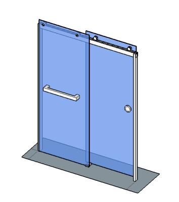 China Modern Double Sliding Shower Door For North American Market D32 for sale