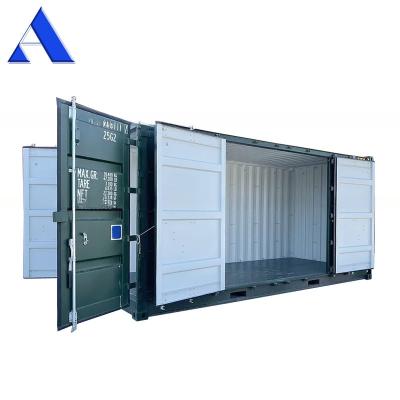 China Puerta lateral de cubo de 20 pies de altura Contenedor de envío con logotipo personalizado y junta de puertas EPDM en venta