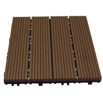China Waterproof High Quality Wpc Interlocking DIY Decking Plastic Base Tiles for sale