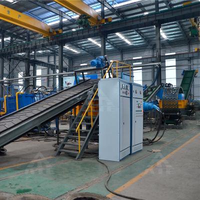 China Trituradora de neumáticos de desecho de tensión con doble eje en Sudáfrica en venta