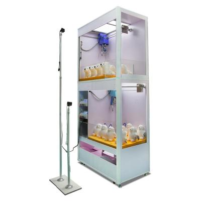 China Metal+acrylic+plastic network claw crane machine double layer mobile APP hook toys online new design space saving crane machine factory for sale