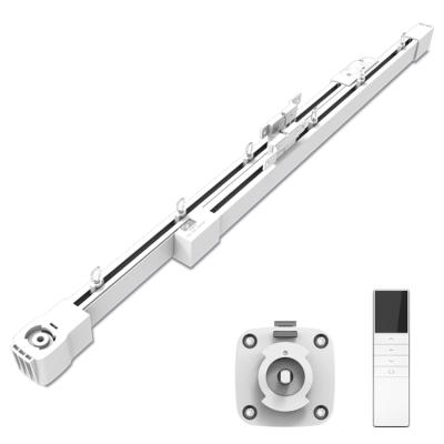 China Eclectic White Aluminum Precise Guarantee Roller Quality Smart Electric Curtain Opener Track For Balcony for sale