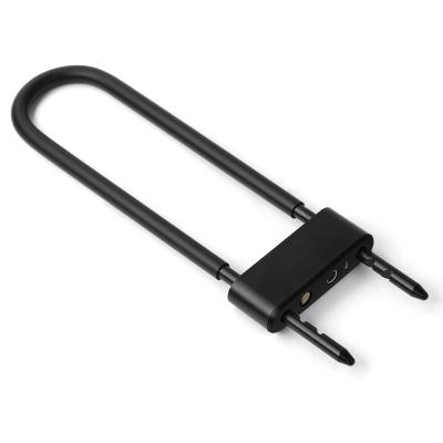 China Simple Black Bicycles China Alloy Combination Bike U Lock And Solid Fingerprint Door Padlock Design for sale