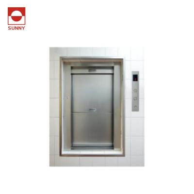 China Flexible Lift Industrial Elevator Freight Guided Open Sliding Door With Car Design for sale