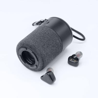 China 2 in 1 Mini TWS BT5.0 Speaker Waterproof Loudspeaker Portable Column Outdoor Subwoofer 24H Play Time Voice Wireless Earphone for sale