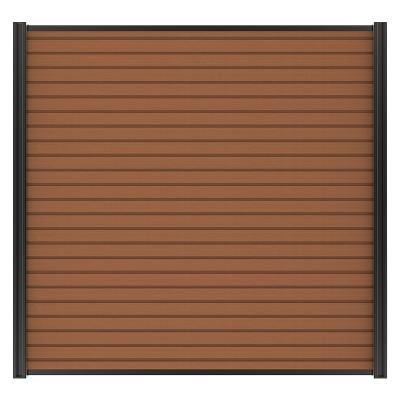 China Villa Outdoor Co-extrusion Garden Yard Fence WPC Great Wall Plate Grill Aluminum Alloy Aluminum Alloy Column Easily Assembled Plastic Customization for sale