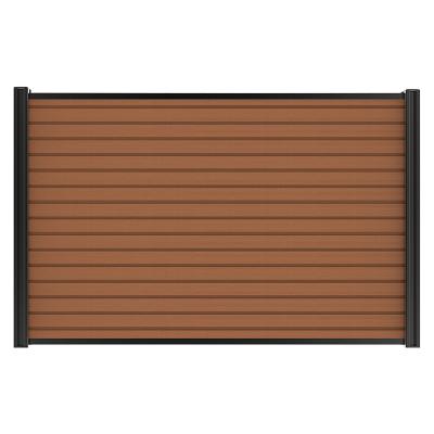 China Villa Outdoor Co-extrusion Garden Yard Fence WPC Great Wall Plate Grill Aluminum Alloy Aluminum Alloy Column Easily Assembled Plastic Customization for sale