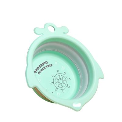 China Sustainable Portable Baby Folding Basin Baby Foot Basin Plastic Kids Sink for sale