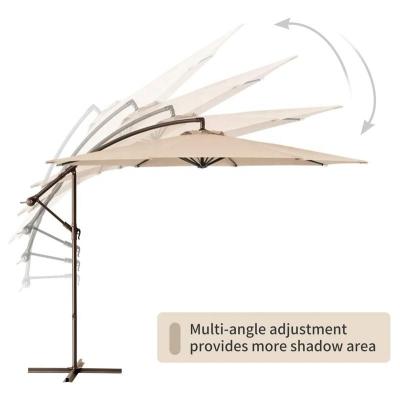 China Wholesale Modern Hot Sale Banana Garden Restaurant Outdoor Hanging Patio Beach Sunshade Waterproof Cantilever Iron Canvas Umbrella for sale