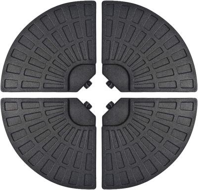 China Ccost Modern Efficient Propeller Shaped 4PCS Water or HDPE Umbrella Base Stand Patio Market Sand Filled Umbrella with Carry Handles for sale