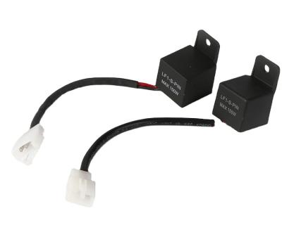 China Sealed Sealed With Wire 2 Feet 12v Led Car Signal Black Flasher Relay for sale
